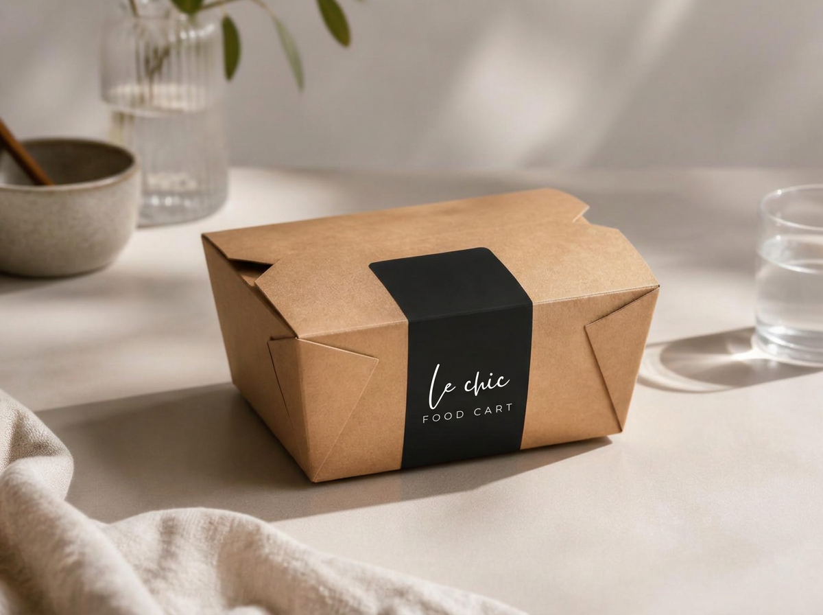 Empaque original de Le Chic Office Meals listo para entregar